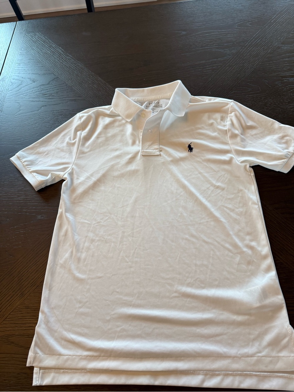 Ralph Lauren Boys M White Polo Shirt with Embroidered Pony